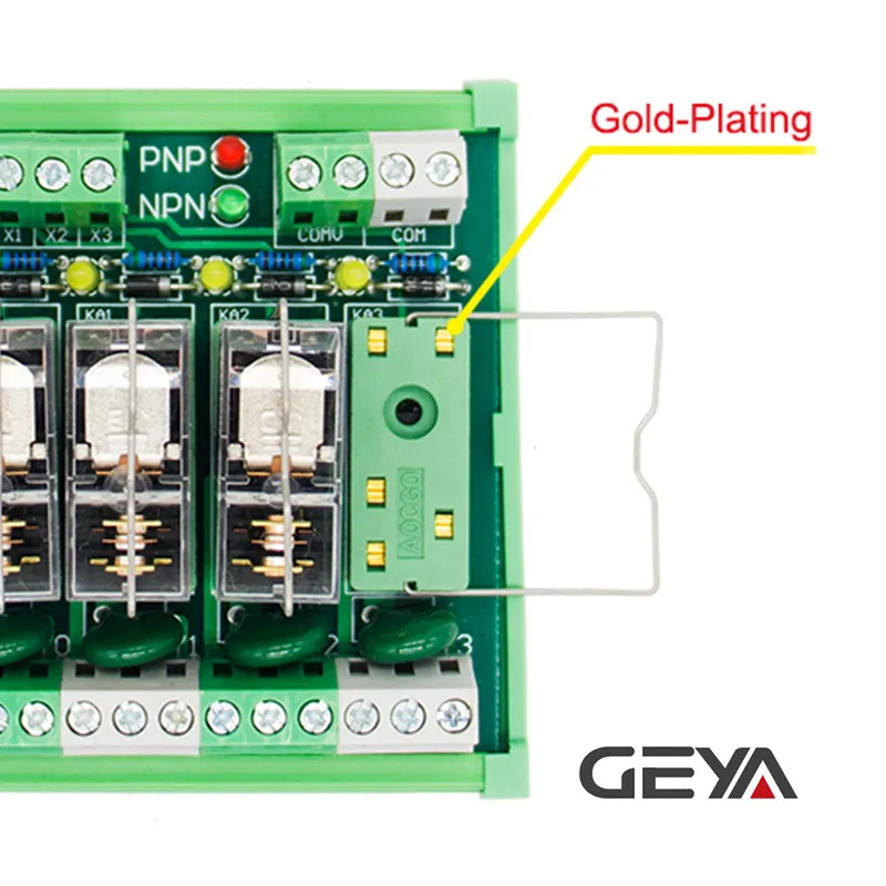 GEYA NG2R 4-Канальный Релейный Модуль 1NO 1NC реле SPDT модуль 12V 24V AC DC Omron реле ПЛК