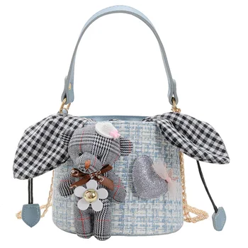 

kids handbag girls tote summer Idyllic Bucket bag fashion Cartoon coin purse Children's messenger bag