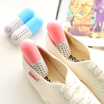 

2pcs Pill shape Shoe Deodorant shoe dryer desiccant dehumidifier moisture absorber for closet Drawer