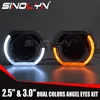 Sinolyn Angel Eyes LED Projector Headlight Lenses Bi-xenon Lens Turn Signal Running Lights For H4 H7 Cars Accessories Retrofit ► Photo 1/6