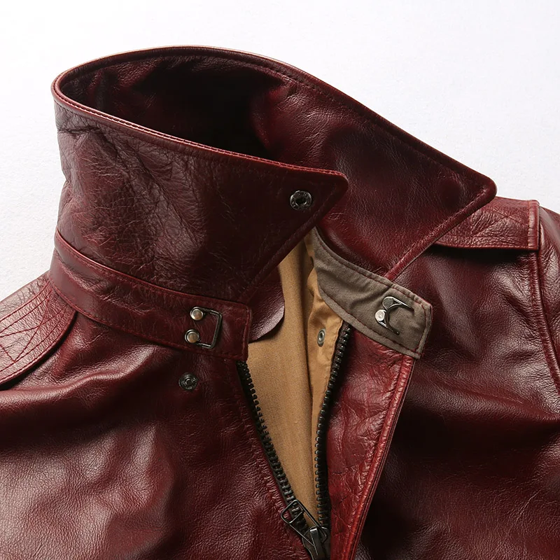 Deals 1901 Read Description! Asian size air force flight A2 pilot cow leather jacket genuine cowhide leather jacket