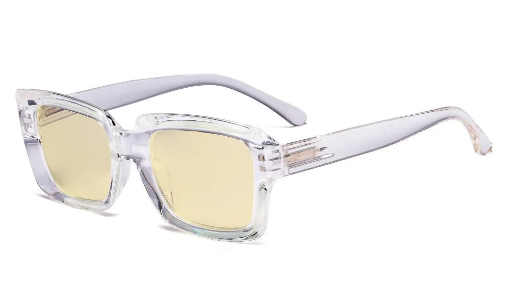 TM9107 Eyekepper, синий светильник, блокирующие очки с желтым фильтром, большие квадратные компьютерные очки для женщин