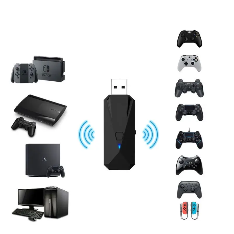 Беспроводной USB контроллер конвертер проводной Bluetooth адаптер рукоятки для переключателя/PS4 A5YA