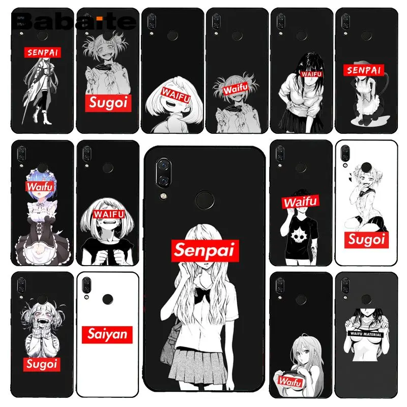 Чехол для телефона Babaite Sugoi Senpai Anime Waifu Xiaomi Redmi8 4X 6A 9 7A Redmi note4 8T 5Plus Note5 7 9Pro 8Pro|Бамперы| |