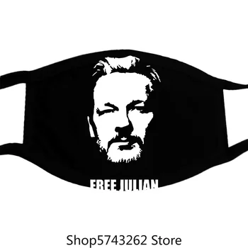 

Free Julian Assange Print Wikileaks Mask Washable Reusable Mask for Unisex Black