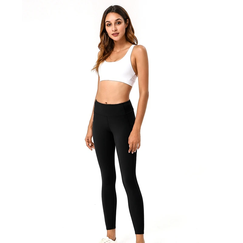 Yoga Pants Ladies High Waist Smooth Tights Trousers Running Pants