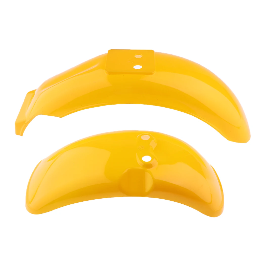 2x Motorcycle Front & Rear Wheel Fender Mudguard for Honda Mini Trail Z50 Z50A Z50J Z50R 50cc Motor Bikes - Yellow