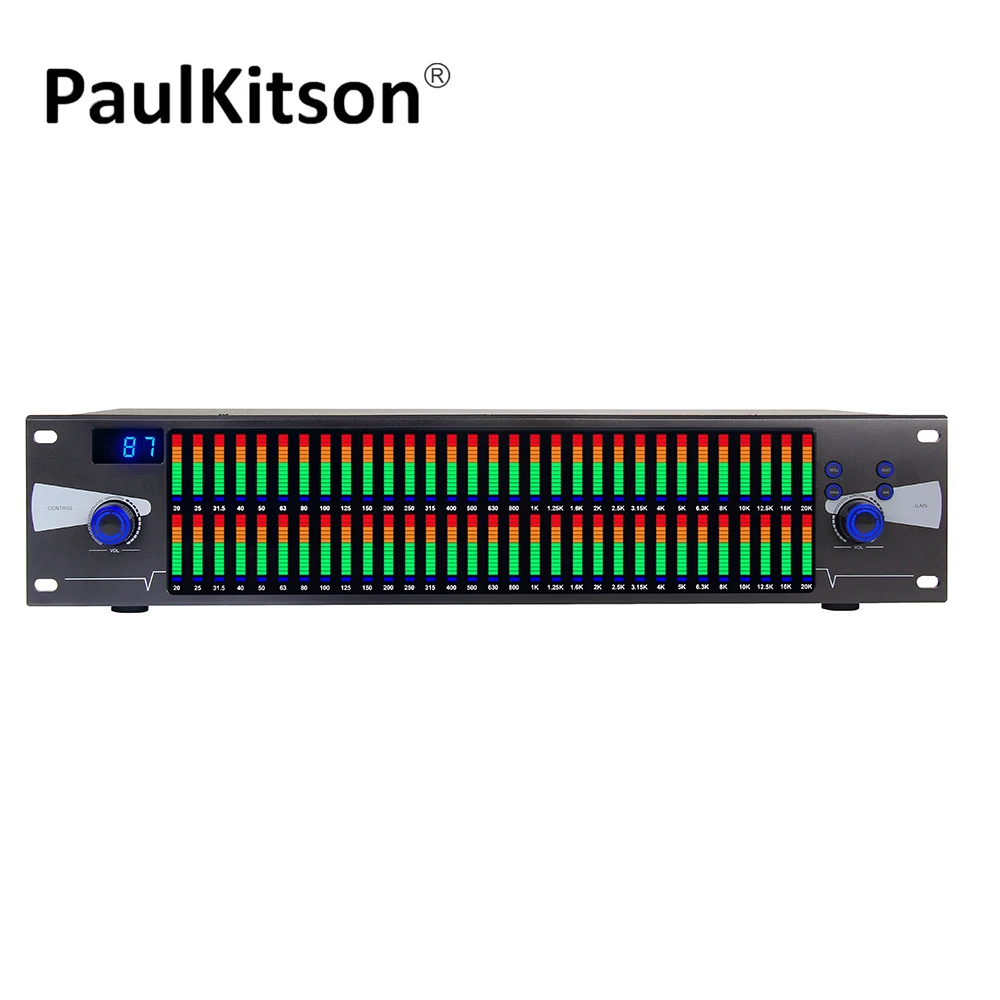 Égaliseur Graphique Stéréo 31 Bandes, égaliseur Graphique Professionnel à 2 Canaux Avec 10 Effets Prédéfinis Et Réglage Indépendant Des Graves/Moyens/aigus, Qualité Sonore De Sortie HD, Pour Studio