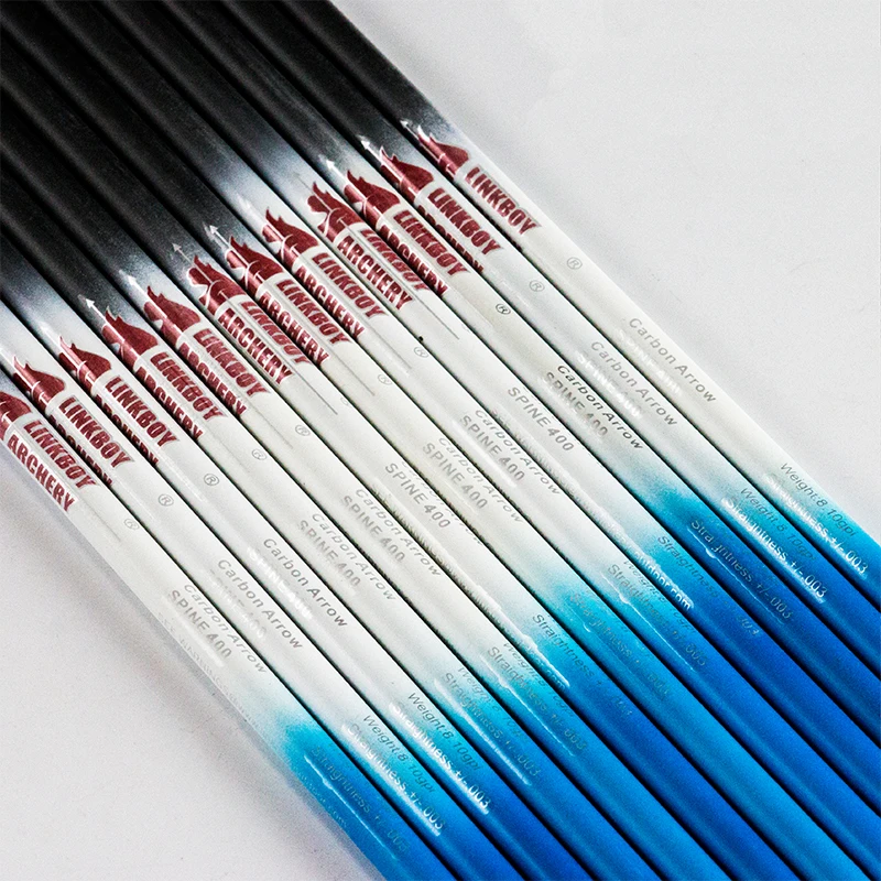 Linkboy-Archery-Pure-Carbon-Arrows-ID6-2mm-Spine300-600-2inch-Plastic-Vanes-Recurve-Compound-Hunting-Shooting (2)