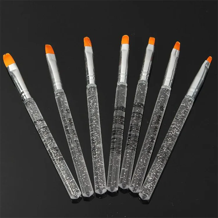 7-Pack прозрачный shui jing gan карандаш для маникюра guang liao bi маникюрная щетка для маникюра только фототерапия пластиковая широкая щетка Compri