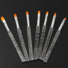 7-Pack прозрачный shui jing gan карандаш для маникюра guang liao bi маникюрная щетка для маникюра только фототерапия пластиковая широкая щетка Compri