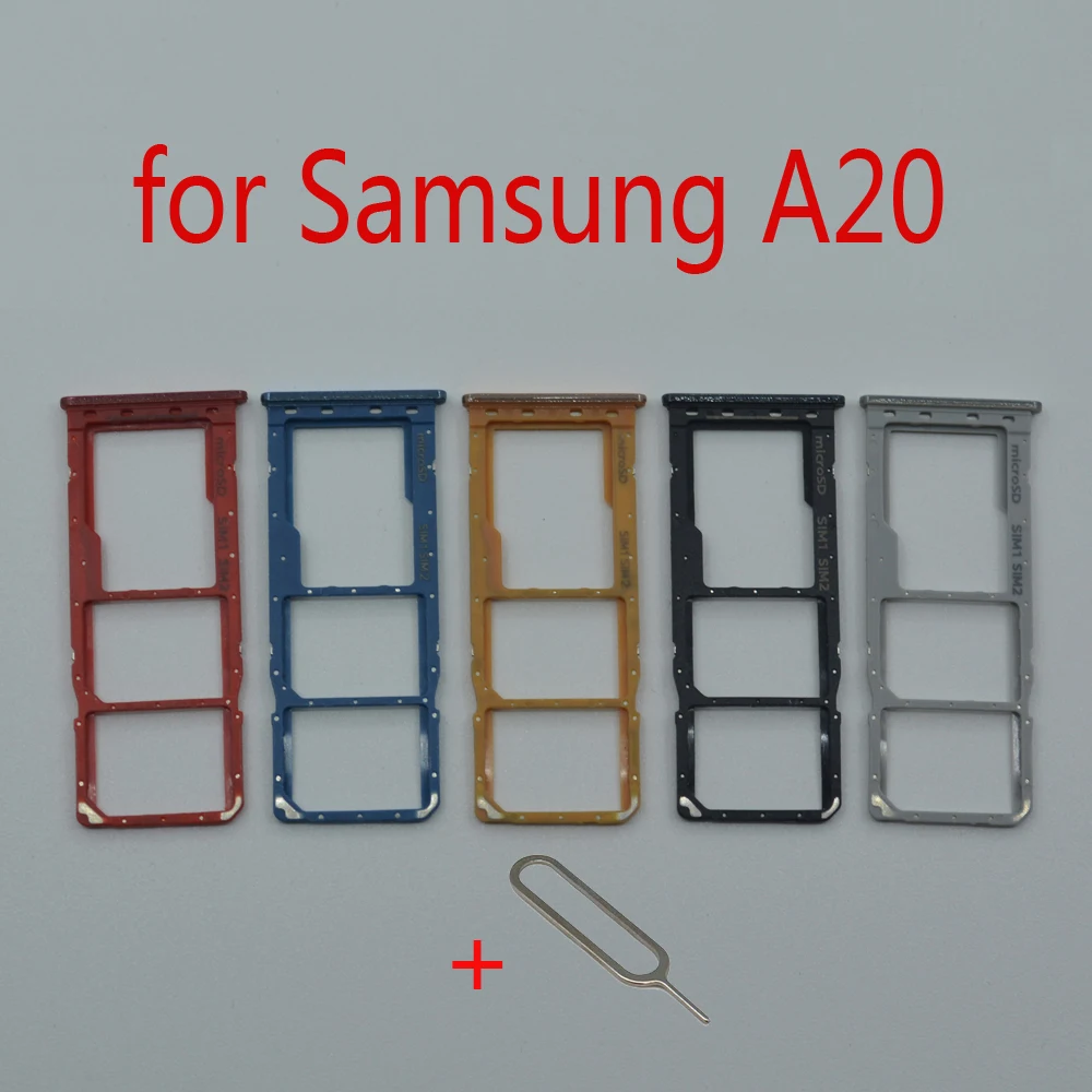 Держатель слота для SIM-карты Samsung A20 Galaxy A205 A205F A205FN A205G A205GN оригинальный адаптер Micro