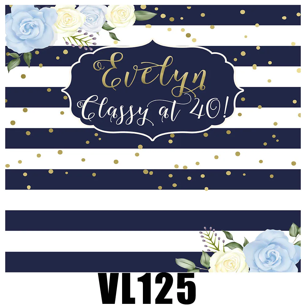 

Navy blue wedding photo backdrop customize bridal banner background party supplies photo props VL125