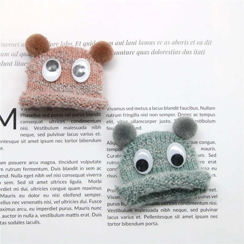 2 шт. вязанные крючком помпоны мини-шляпы DIY ремесло дети волосы игрушечные аксессуары для волос ювелирные изделия Аксессуары материал украшения милые маленькие шапки