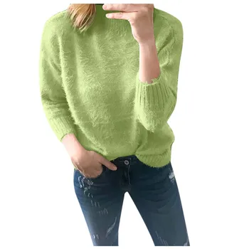 

NEW Long Sleeve Autumn Winter Sweater Women Knitted Sweaters Pullover Jumper Fashion O Neck Sweater Female Casual Loose Top