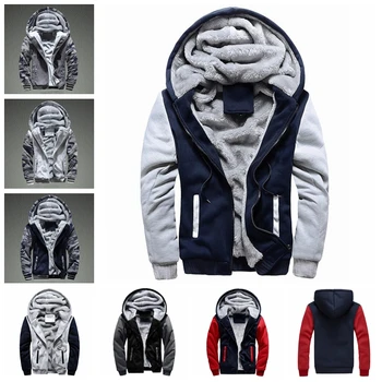 

Itself Men's Jacket Hoodie Sweatshirt Coat Military Cotton Thicken Fleece Zipper Winter Casual Wear Mantle Men Drop Shipping