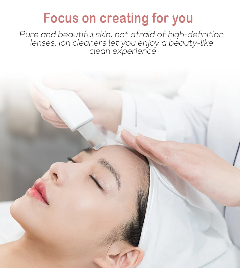  Upgrade Ultrasonic Exfoliation Negative Ion Skin Scrubber Cleaner Face Lifting Peeling Extractor De