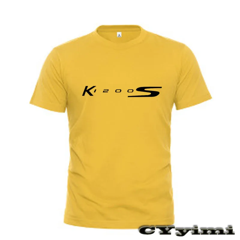 For BMW K1200S T Shirt Men New LOGO T-shirt 100% Cotton Summer Short Sleeve Round Neck Tees Male