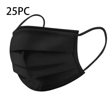 

25PCS Mask Disposable Nonwove 3 Layer Ply Filter Mask mouth Face mask filter safe Breathable Protective masks In Stock