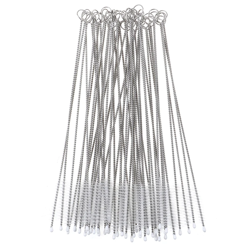 

50pcs/lot Straw Brushes For Reusable Plastic Straws Eco-friendly Stainless Steel Straw Brush 17cm Fit For 6mm Diameter Straws