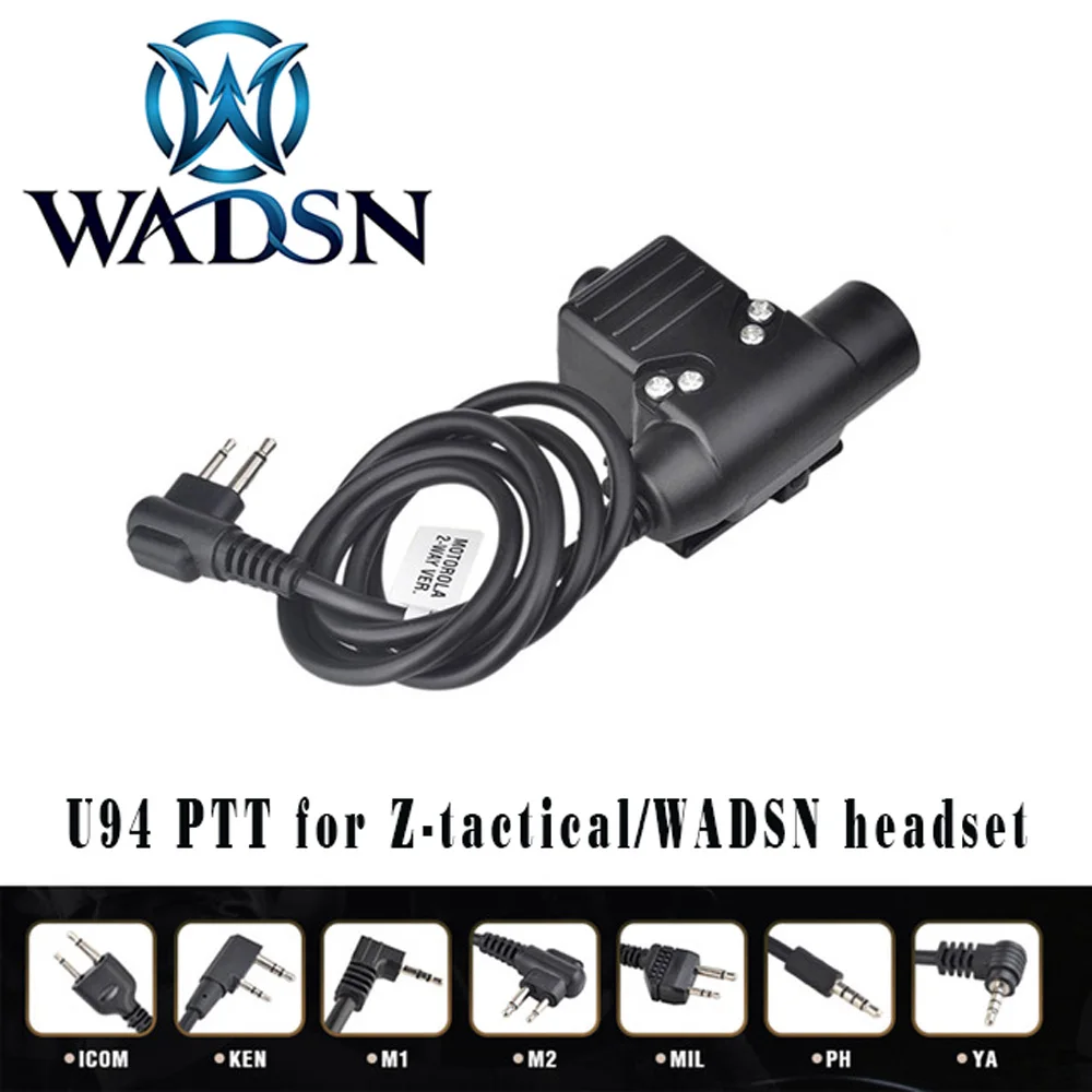 

WADSN Airsoft Headphone U94 PTT for KENWOOD Plug Walkie Talkie BaoFeng UV-82 Radio Headset Softair WZ113