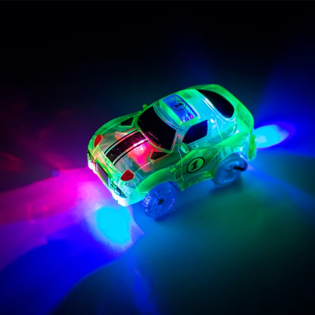 Magical Track Racing Cars With Colored Lights DIY Plastic Racing Rrack Glowing In The Dark Creative Gifts Toys For Children 2