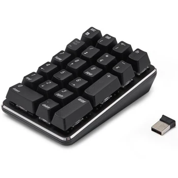 

Smart 21 Key 2.4G Wireless/Bluetooth Mechanical Numeric Keypad Notebook,Desktop,Financial Accounting Wireless Keypad