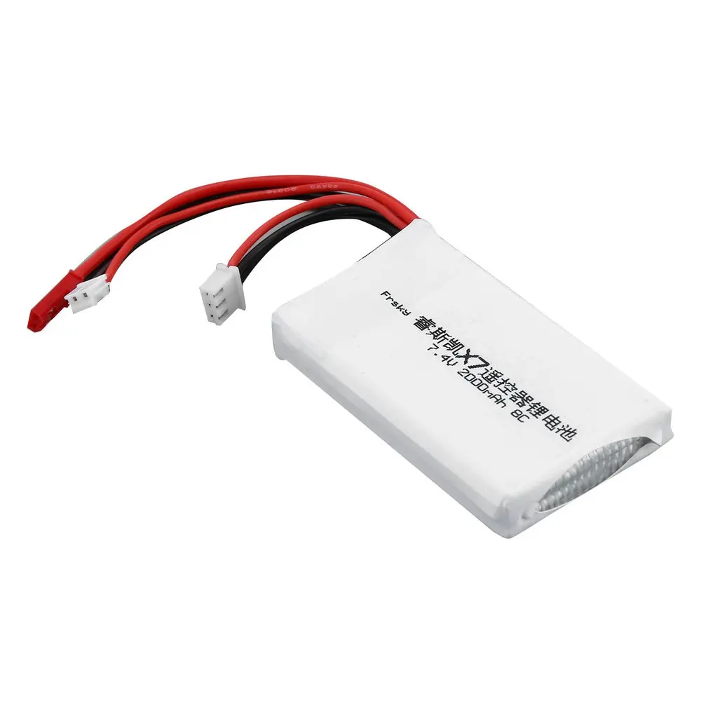 7,4 V 2S 2000mAh 8C пульт дистанционного управления с перезарядкой литий-радиопередатчик на аккумуляторе батарея для FrSky taranis Q X7 RC модели частей