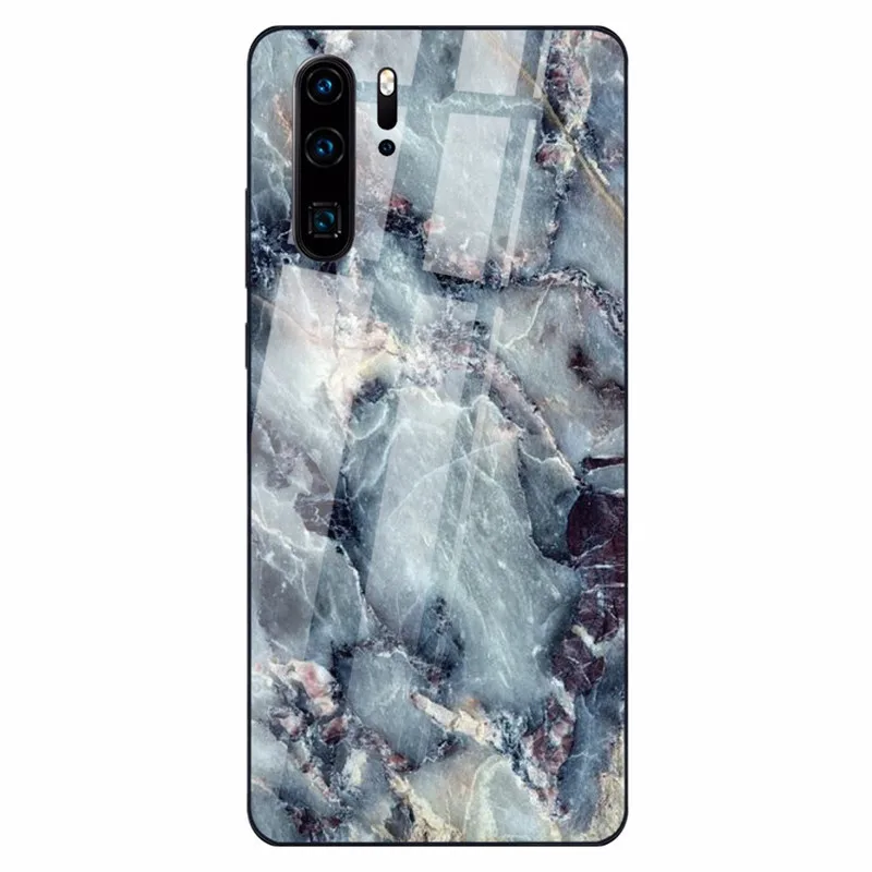 Мраморный чехол для huawei P30 P20 mate 20 Lite Модный чехол для huawei Honor 9 10 Lite 8X Max P smart Z Nova 3 Чехлы с закаленным стеклом - Цвет: 04