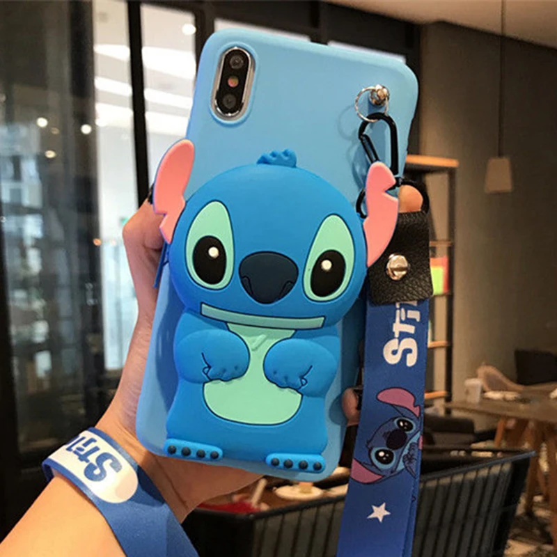 Stitch SKY Blue Милый 3D кошелек дизайн кошка чехол для LG K11 Plus K10 Alpha K10 евро животные Свинья Мягкий ТПУ чехол - Цвет: Stitch SKY Blue