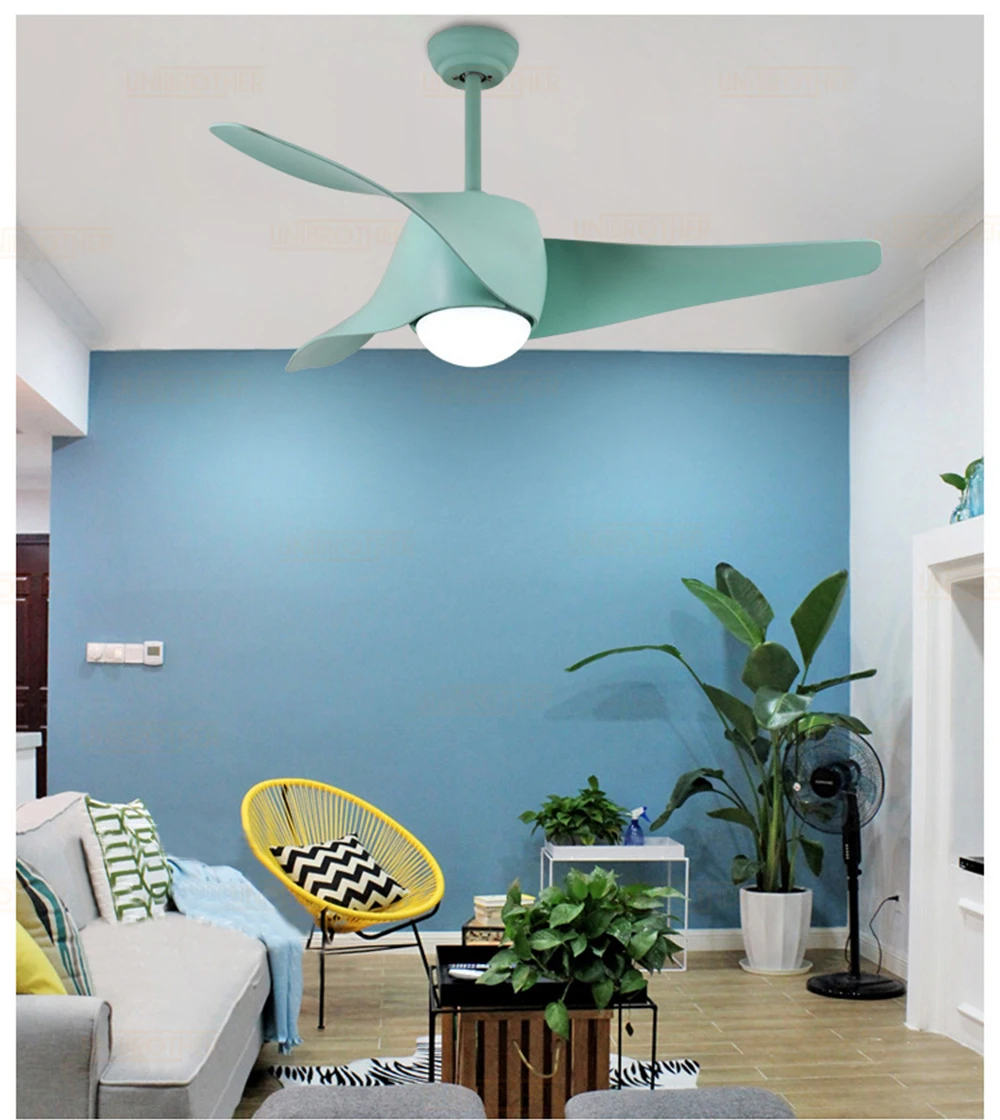 52 inch Ceiling Fans 3 Blades wooden American retro remote fan creative wood Curved surface 220v bedroom living room lighting