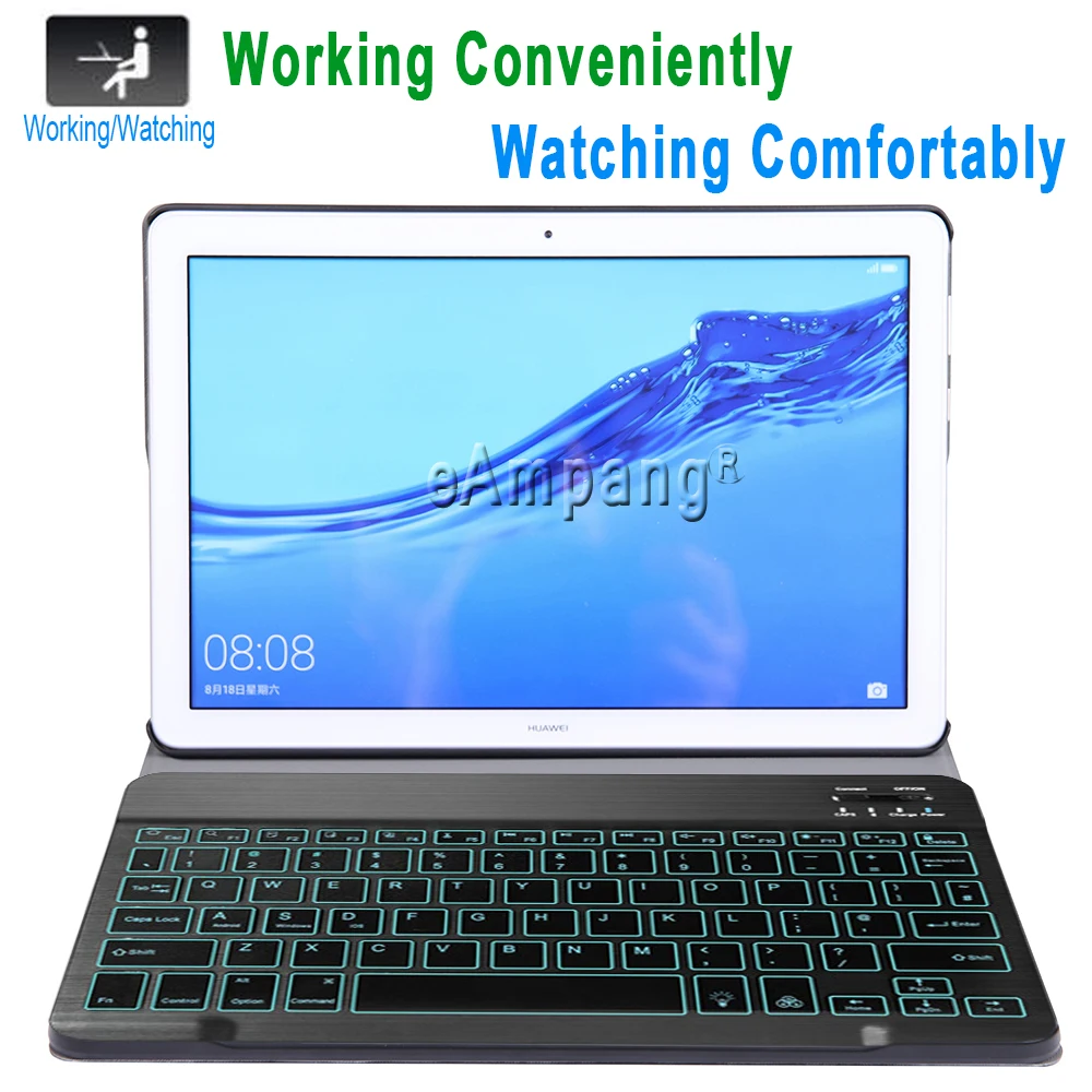 Bluetooth клавиатура с подсветкой чехол для Huawei Mediapad T5 10 1 AGS2 L09 W09 L03 крышка|Чехлы
