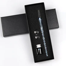 Творческий ручной работы многофункциональные стеклянные Dip ручки Русалка/цветочный узор прозрачный хрусталь, стекло подписи чернильный фонтан ручка подарок