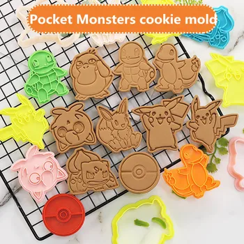 

New Pikachu Cartoon Biscuit Molds DIY Fondant Cookie Baking Tools Pocket Monsters Pocket Cookie Cutter Cake Decorating Tool