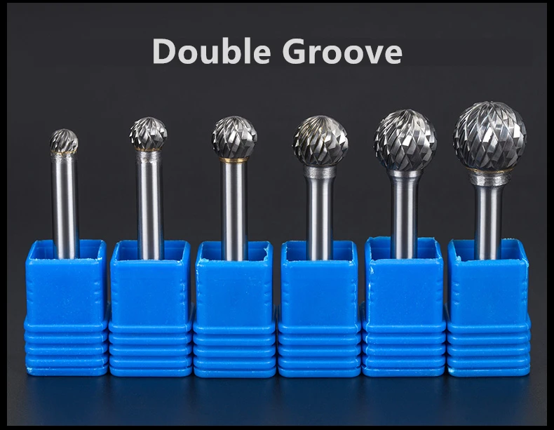 Jeu De Fraises En Carbure Avec Tige 1/4, Double Coupe, Outils électriques Solides, Limes