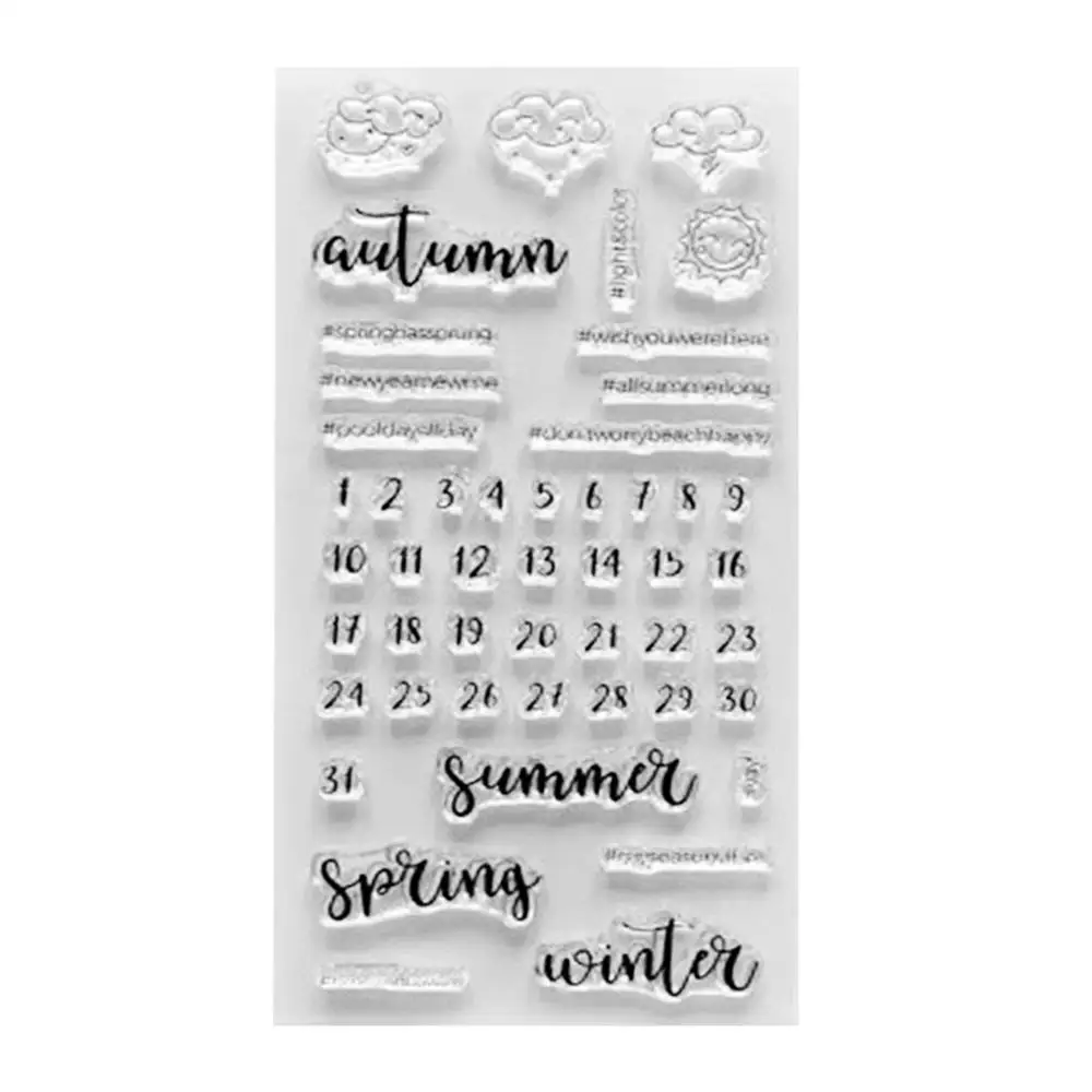 

Spain Weather Calendar Silicone Seal Stamp DIY Scrapbooking Photo Album Decor