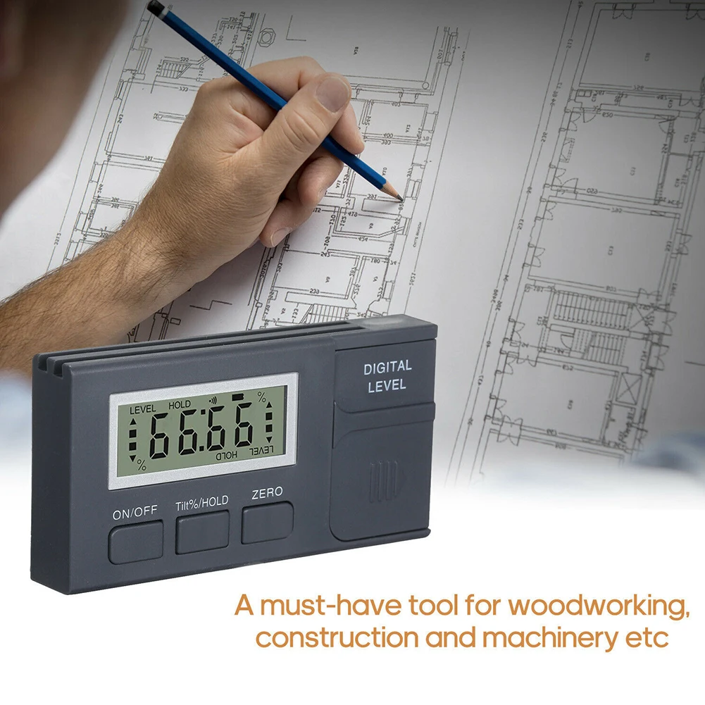 Электронный транспортир наклонная коробка Магнитная база мини искатель плотник ЖК-экран Автомобильный Уровень инструменты Цифровой Инклинометр