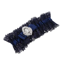 Винтажные Свадебные стразы, эластичные кружевные подвязки, свадебное нижнее белье с бантом на поясе, кольцо на ногу