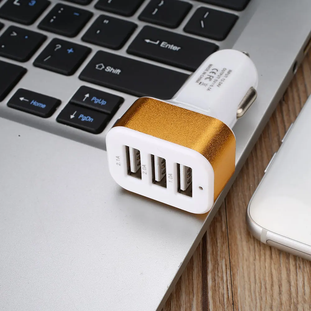 3 USB Автомобильное зарядное устройство большой динамик автомобильное зарядное устройство мобильный телефон универсальное автомобильное зарядное устройство адаптер для розетки
