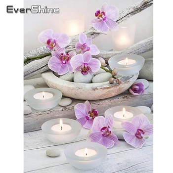 

Evershine Full Square Round Diamond Painting Orchid 5D DIY Diamond Embroidery Sale Flower Cross Stitch Kit Rhinestones Art