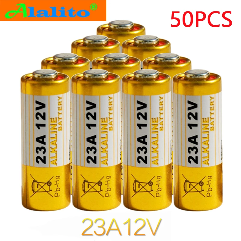 

50PCS 23A 12 V alkaline dry battery 23AE 21 /23 A23 GA MN21 for bell, car alarm, Walkman, remote control car etc.