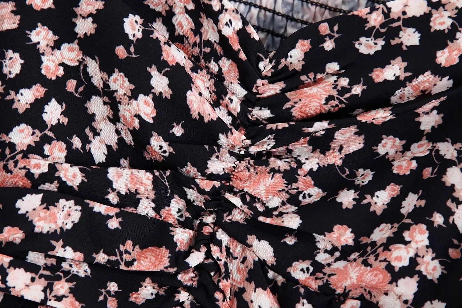 Увядшие Англия Винтаж Цветочный Эластичный квадратный воротник blusas mujer de moda кимоно блузка женские топы и блузки