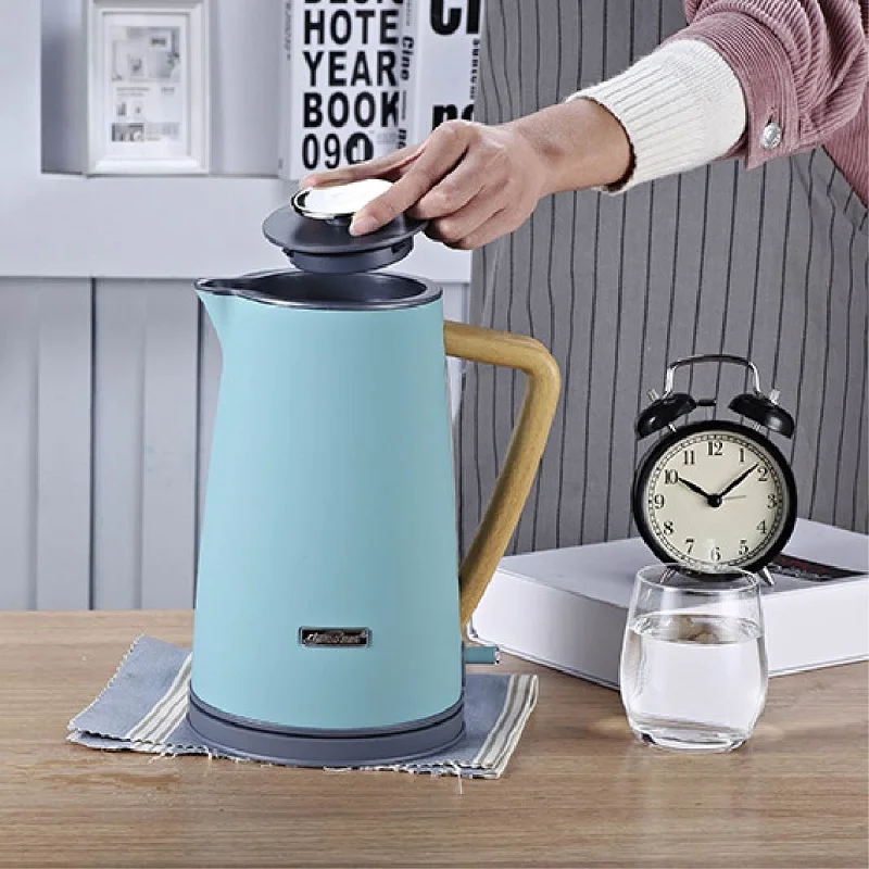 Ηλεκτρικός βραστήρας ευρωπαϊκού τύπου 1800W 304 από ανοξείδωτο ατσάλι με αυτόματη απενεργοποίηση, οικιακός βραστήρας, σκεύη κουζίνας, καφετιέρα 1.7L_voghion.com