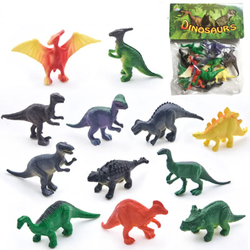 

12 pcs/set Dinosaur Toy For Unisex Baby Collecters Playing Funny Toy Plastic Action and Figures Best Gift Model Gift