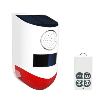 

Wireless Flash Strobe Outdoor Siren 120dB Solar Energy For Smart Alarm Security System Home Security Alarm
