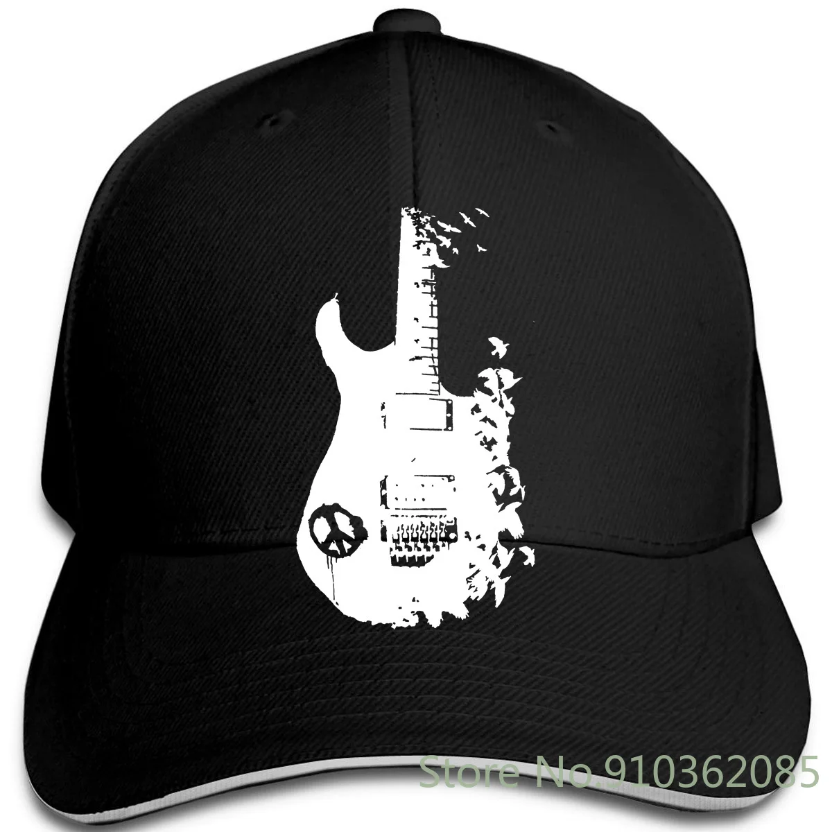 BAND GUITAR /Rock/Metal/Peace/Music/Crow/Goth/Tattoo/Unisex/ Print adjustable caps Baseball Cap Men Women | Аксессуары для одежды