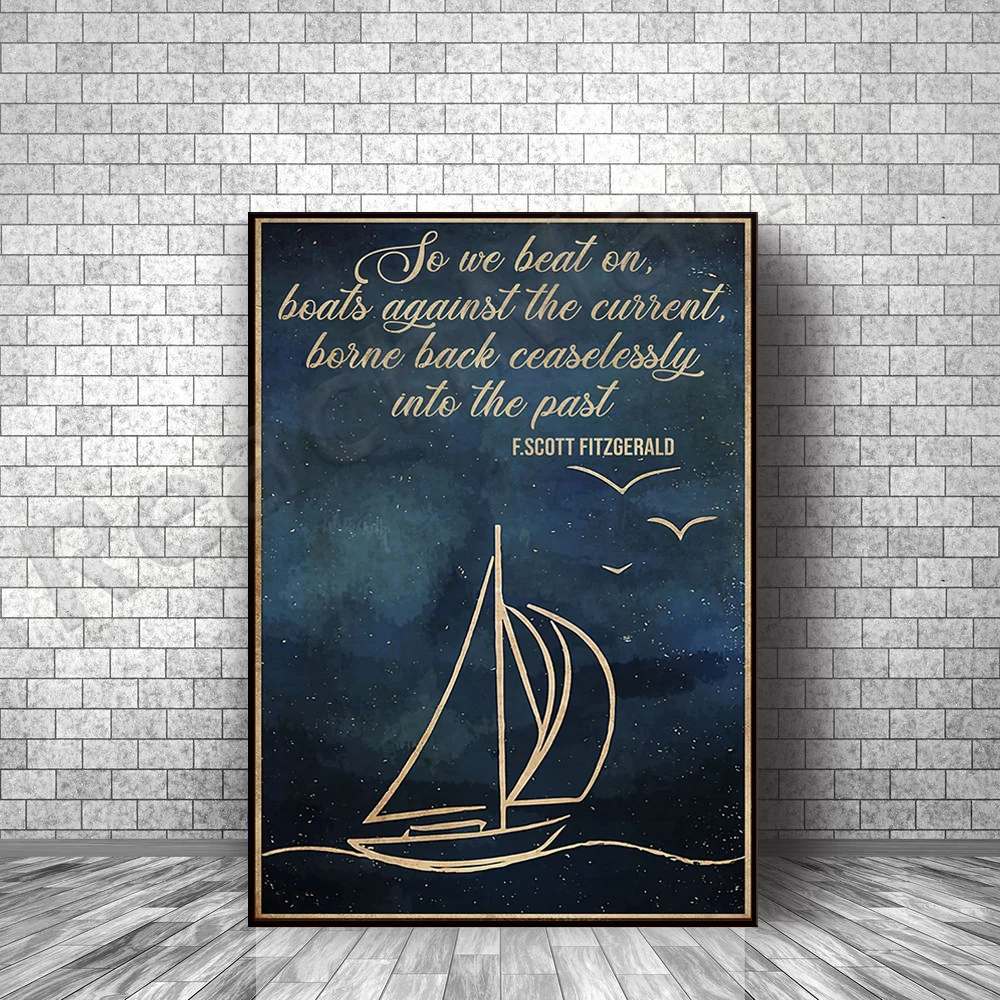 

Book Lovers So We Beat On Boat against Current poster home decoration