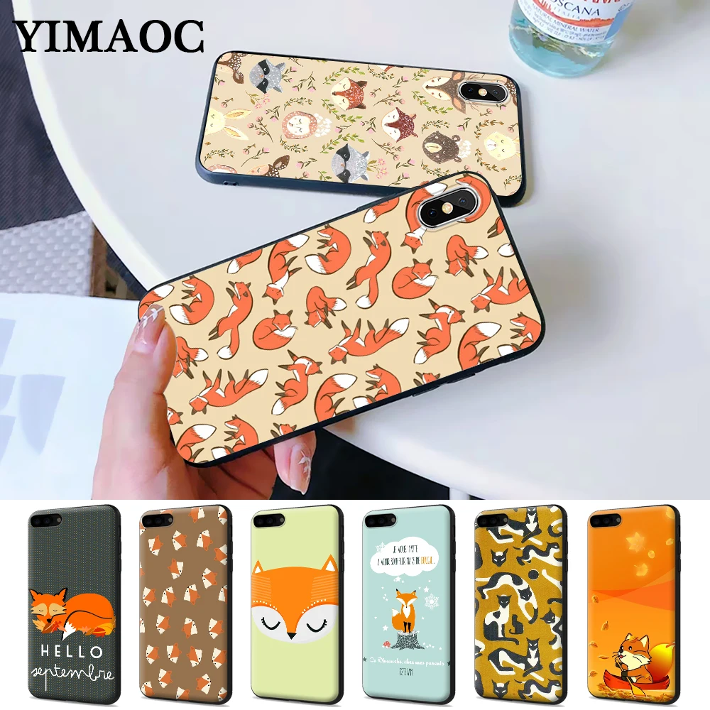 

sly fox cute animal Silicone Case for iPhone 5 5S 6 6S Plus 7 8 X XS Max XR