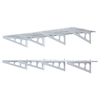 

2-Pack 2x6ft 24-inch-by-72-inch Wall Shelf Garage Storage Rack Floating Shelves White