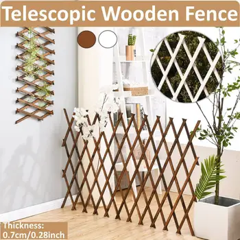 

Expanding Wooden Garden Anticorrosive Wood Pull Net Wall Fence Panel Plant Climb Trellis Support for Home Yard Garden Decoration